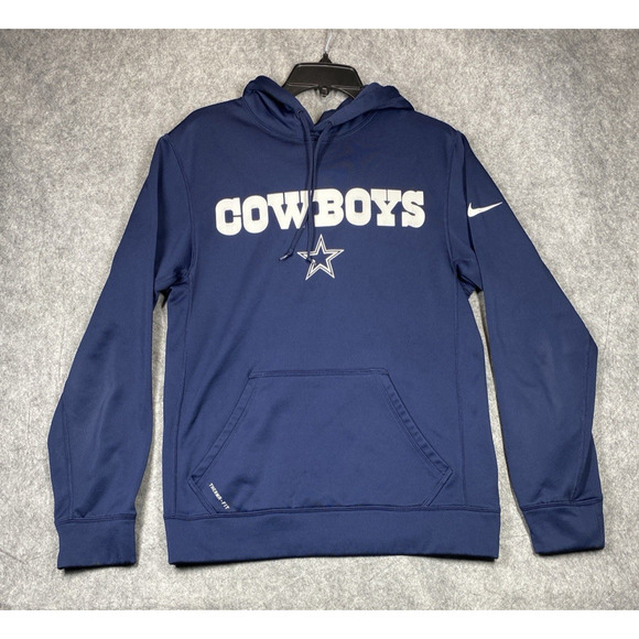Nike Hoodie Mens Small Navy Cowboys Dallas Therma Fit Vintage - Picture 1 of 16